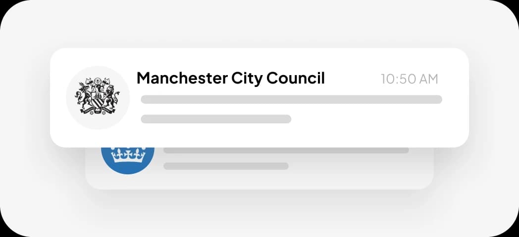 Push notification from Manchester City Council